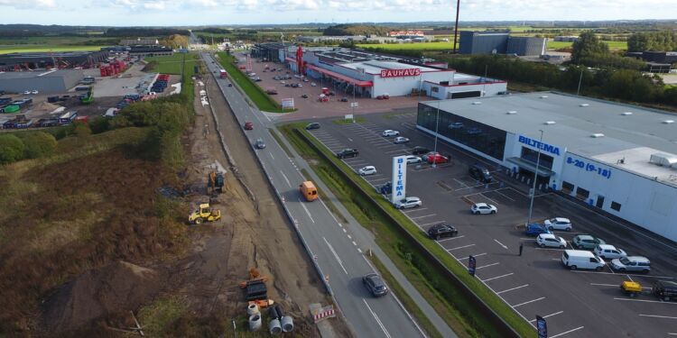 Frederikshavnsvej øst for Hjørring. Foto: Hjørring Kommune.