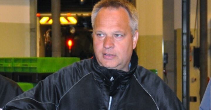 Auktionsmester Karsten Brovn Pedersen. Foto: Hirtshals Fiskeauktion.