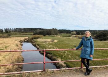 Socialdemokraten Laila Zielke ved Den Røde Bro over Liver Å. Foto: Arkiv.