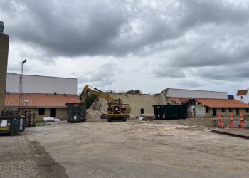 Havbakken under nedrivning i Tornby. Foto: Privat.