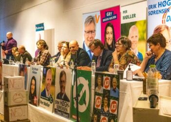 Valgdebat på Vrå Højskole i 2021. Foto (arkiv): Elling.