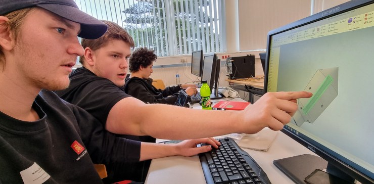 Eleverne brugte også digitale værktøjer til at udvikle deres idéer.