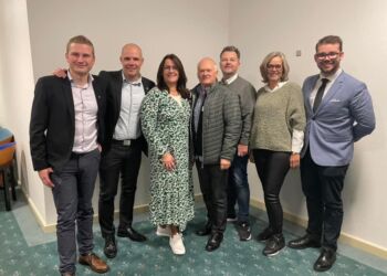 På billedet ses fra venstre Daniel Vestergaard, Per Møller, Mette Jensen, Kim Bach, Søren Homann, Birgit Amtoft og Mathias Holger Nielsen. Foto: Privat.