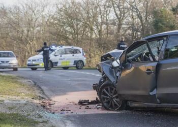 Ulykken skete på Skallerupvej.
Foto: René Schütze.