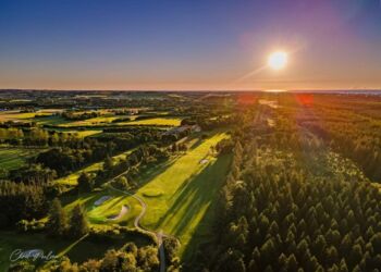 Solnedgang over Hirtshals Golfklub i Kjul. Foto (arkiv): Chris Poulsen.