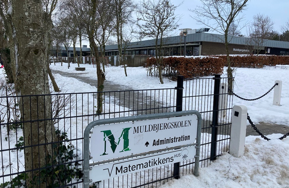Den nye overbygningsskole kunne tænkes placeret, hvor Muldbjergskolen i dag ligger i Hjørring. Foto: Muldbjergskolen (Hjørring Kommune).