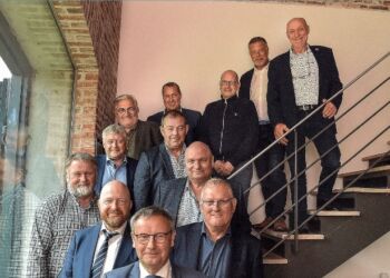 estyrelsen i Danmarks Fiskeriforening. Øverst til højre ses Niller alias Niels Kristian Nielsen fra Hirtshals Fiskeriforening.