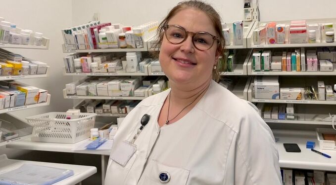 Farmakonom Malene Krogsholt Sørensen.