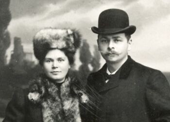 Fotograf Martinus Christensen, Sindal, og hustru Julie Christensen, ca. 1910. Foto: VHM.