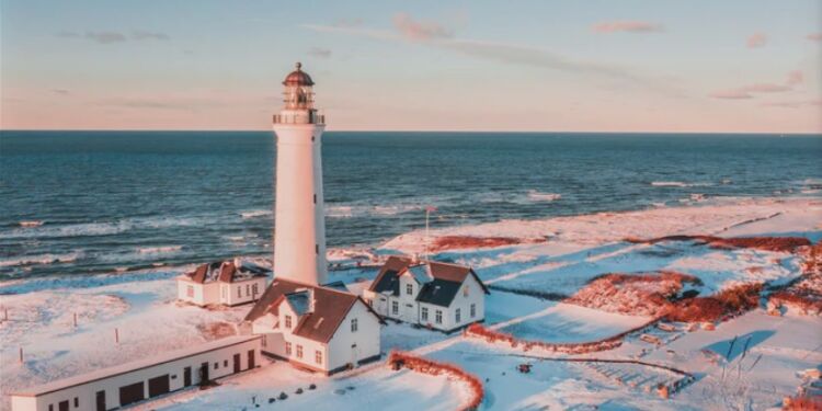 Dronefotografi af Hirtshals Fyr. Foto (arkiv): René Stoklund.