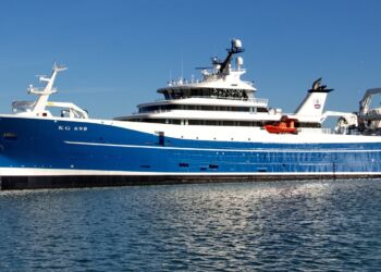 Pelagisk fiskefartøj eller luksusyacht? Christian I Grotinums design minder om begge dele. Foto: Terje Engø.