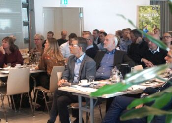 Erhverv Hjørring-medlemmer ved generalforsamling i 2019. I år bliver de bedt om deres holdning til erhvervsforeningens mærkesager.