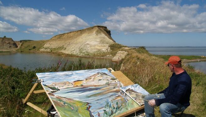 Finn Have inviterer alle til at male sammen i Nationalpark Thy til sommer. Foto: Finn Have.