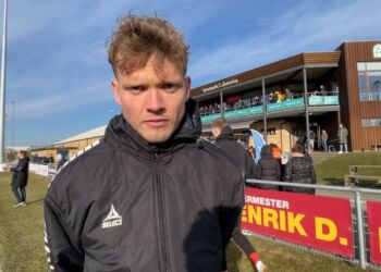 Lucas Jensen blev kampens målscorer. Foto: Mogens Jørgensen.