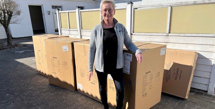 Dorthe Schaltz har allerede købt inventar til Café Bawærk. Foto: Niels Skipper.