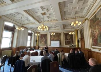 Edinburgh City Chambers i Edinburgh, hvor vores møder fandt sted i The European Room.