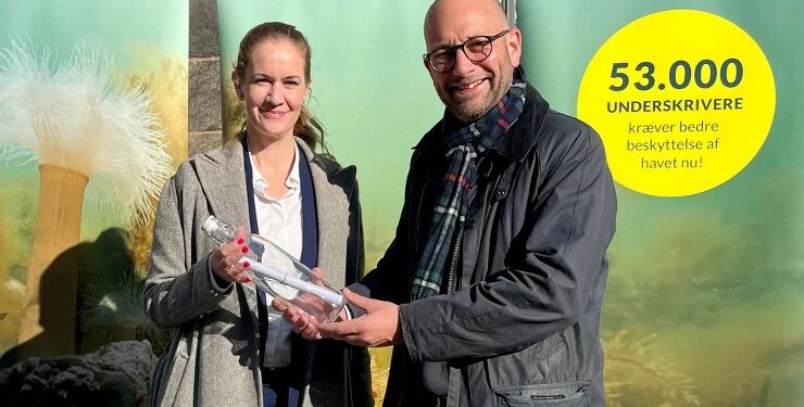 Præsident Maria Reumert Gjerding fra Danmarks Naturfredningsforening og fødevareminiuster Rasmus Prehn (S). Foto: Arkiv.