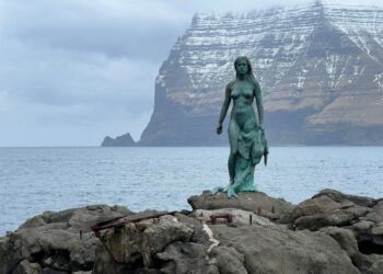 Kópakonan i Mikladalur på Kalsoy. Foto: NIels Skipper.