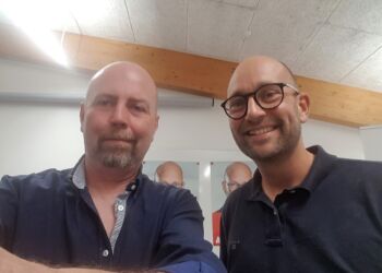 Torben Kaptain i selskab med fødevareminister Rasmus Prehn. Foto (arkiv): Privat.