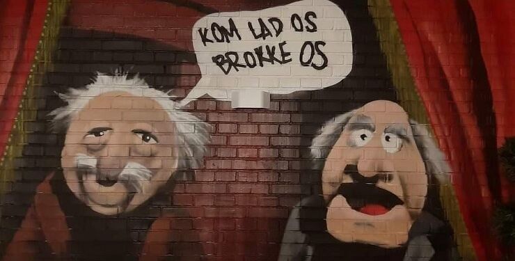 Udsmykning i garderoben på Vendelbohus. Foto: Mette Brath.