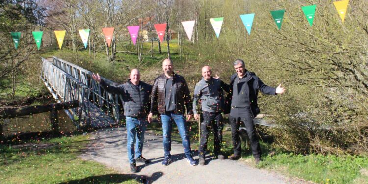 Projektgruppen ved Fisketrappen i Bindslev. Foto: Ulla Sølvsten.