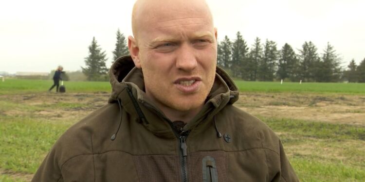 Landmand Daniel Pedersen. Foto: TV2 Nord.