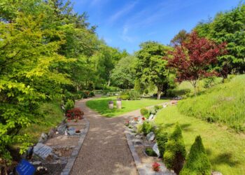 Kirkegården ved Emmersbæk Kirke. Foto: Arkiv.