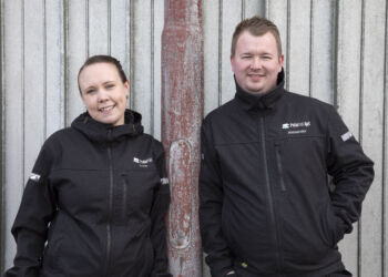 Trine og Alexander hos Polarkøl. Foto: Søren Schnoor.