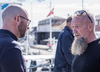Fiskeriminister Rasmus Prehn (S) under et besøg i Hirtshals. Foto: Arkiv.