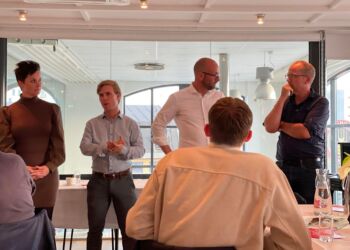 Anne Honoré Østergaard (V), Jamie Voldby (DF), Peder Hvelplund (Ø)  og Rasmus Prehn fra Socialdemokratiet.