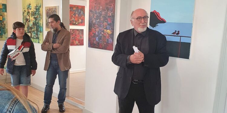 Peter Duetoft til en fernisering i Assistenthuset ved Hirtshals Fyr. Foto (arkiv): Helle Gaust.