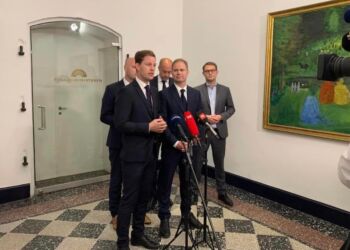 Regionsrådsformand Mads Duedahl (V) i Finansministeriet. Foto: Privat.