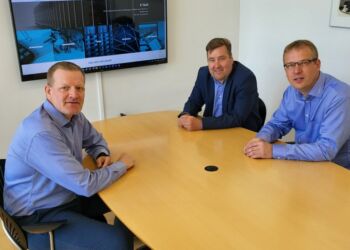 Fra venstre ses Carsten Nedergaard, Asbjørn Helledie og Jakob Rømer. Foto: Montes A/S.