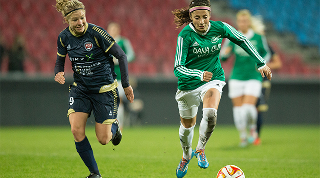 Den tidligere Fortuna-spiller Nadia Nadim. Foto: Arkiv.