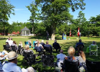 Borgmester Søren Smalbro holdt tale ved Venstres grundlovsmøde i Hjørring. Foto: Privat.