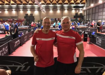 Carsten Egeholt og Michael Lauritsen fra B75 ved EM i Italien.