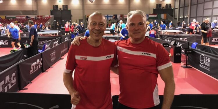 Carsten Egeholt og Michael Lauritsen fra B75 ved EM i Italien.