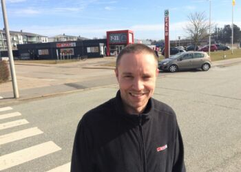 Købmand Dennis Bak ved SPAR Hjørring.