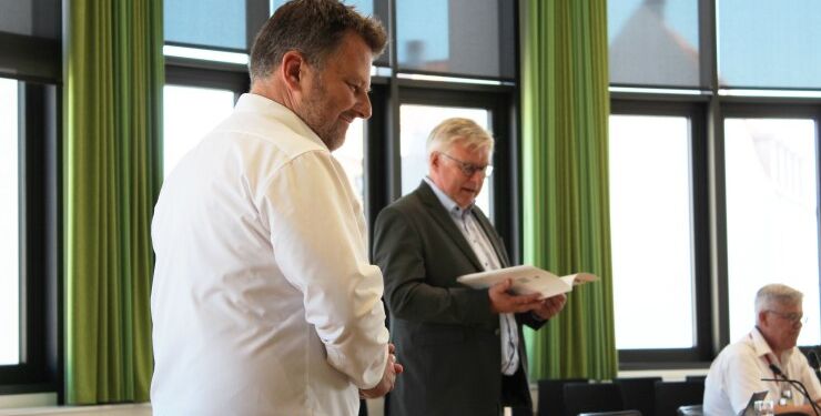 Formand for Teknik og Miljøudvalget, Søren Homann (C) og borgmester Søren Smalbro (V). Foto (arkiv): Privat.