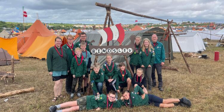 Gruppen af lokale spejdere fra Bindslev.