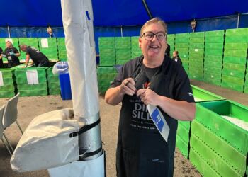 Helle Hansen ved Hirtshals Fiskefestival. Foto (arkiv): Niels Skipper.