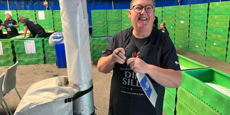 Helle Hansen ved Hirtshals Fiskefestival. Foto (arkiv): Niels Skipper.