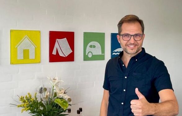 Indehaver Kasper Wæhrens hos Tannisby Camping. Foto: Privat.