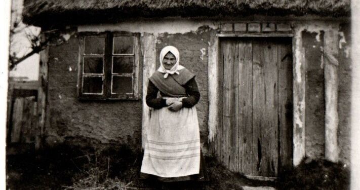 Rød-Kirstine fra Vester Tversted. Foto: Tversted-Uggerby-Sørig. Lokalhistoriske Arkiv.