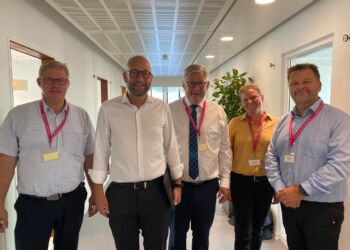 Arne Boelt (S), Rasmus Prehn (S), Lotte Vang, borgmester Søren Steen Smalbro (V) og Søren Homann (C).