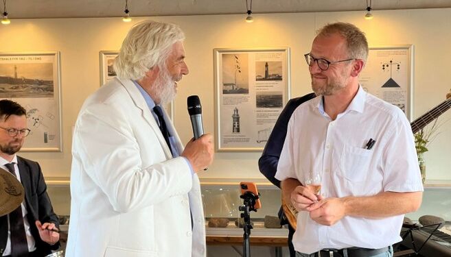 Peter Wendelboe og sønnen Hans Wendelboe Bøcher. Foto: Niels Skipper.