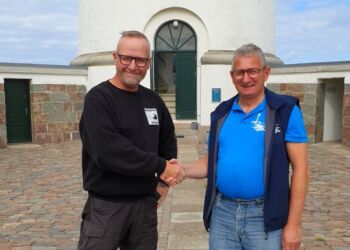 Flemming Hammer fra Bunkergruppen og Kurt Bærentsen, som er formand for Hirtshals Fyr Fond.