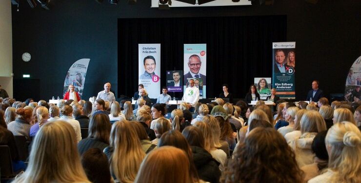 Valgkamp på Hjørring Gymnasium. Foto: Arkiv.