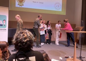 Sidste år løb elever fra 7. A på Sindal Skole ikke bare med den flotte 1. plads, men minsandten også med 2. pladsen i den lokale afdeling af Projekt Edison. Foto: Arkiv.