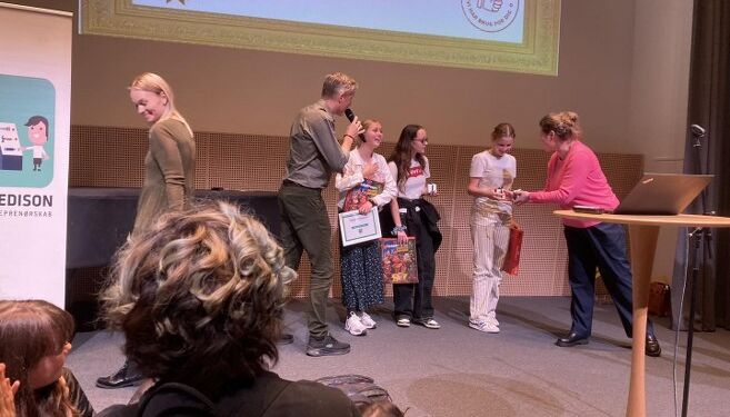 Sidste år løb elever fra 7. A på Sindal Skole ikke bare med den flotte 1. plads, men minsandten også med 2. pladsen i den lokale afdeling af Projekt Edison. Foto: Arkiv.